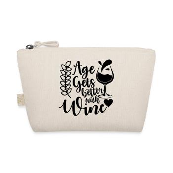 Age Gets Better With Wine Spruch - Bio-Täschchen - Natur - Vorne