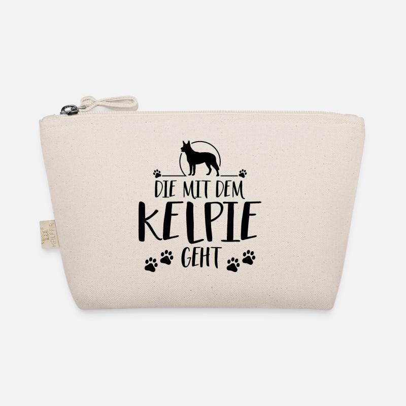 DIE MIT DEM KELPIE GEHT Hundespruch Hunde Wilsigns Bio-Täschchen