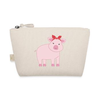 Schwein Schweine - Bio-Täschchen - Natur - Vorne