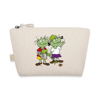 The Olchis Classic Olchi Children With Two Toads - Organic Pouch - nature - Front