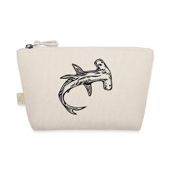Vintage Retro Hammerhead Shark Vector - Organic Pouch - nature - Front