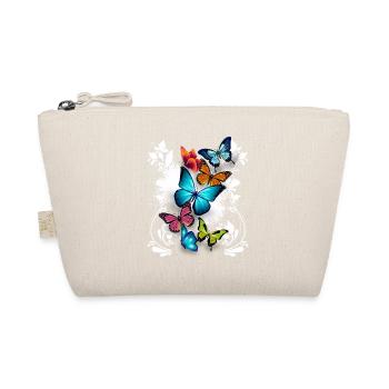 Butterfly Flowers Ornament Splash Art - Organic Pouch - nature - Front