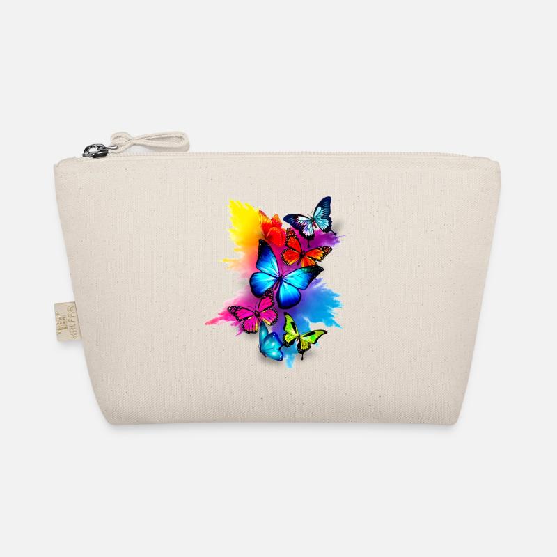 Schmetterling Splash Bunt - Bio-Täschchen - Natur