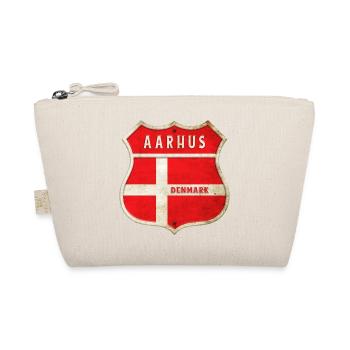 Aarhus Denmark Coat of Arms Flags Design - Organic Pouch - nature - Front