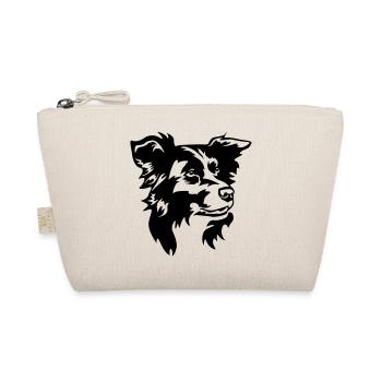 Tête de Border Collie - Trousse biologique - nature - Devant