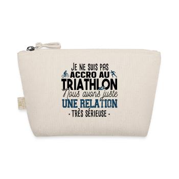 Triathlon Triathlète Natation Vélo Course Humour - Trousse biologique - nature - Devant