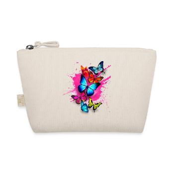 Schmetterling Butterfly Splash Bunt Farben Pink - Bio-Täschchen - Natur - Vorne