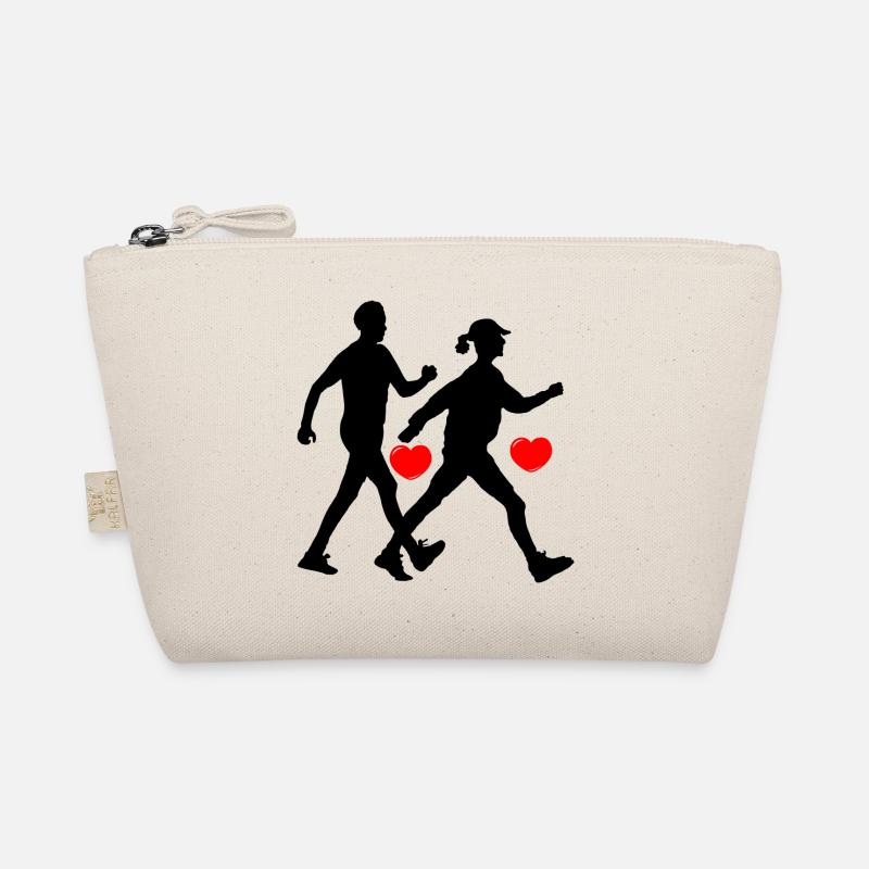 Two walkers with hearts Organic Pouch