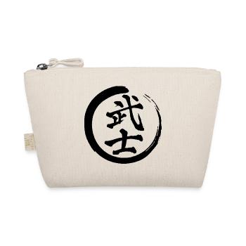 Black Japanese Kanji for the word warrior - Organic Pouch - nature - Front