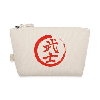 Red Japanese Kanji for the word warrior - Organic Pouch - nature - Front