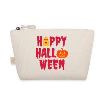 Happy halloween (Geist, Halloweenkürbis) - Bio-Täschchen - Natur - Vorne