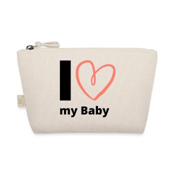 J’aime mon bébé - Baby Birth Heart Baby Love Baby - Trousse biologique - nature - Devant