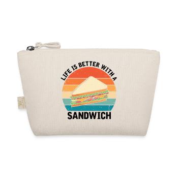 Leben ist Besser mit Sandwich Essen BBQ - Bio-Täschchen - Natur - Vorne