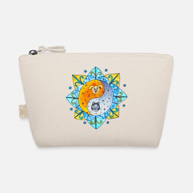 Katze Hund niedlich Yin Yang Symbol Mandala Bio-Täschchen
