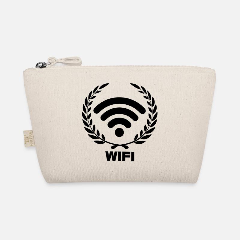 Wifi in laurel wreath Organic Pouch
