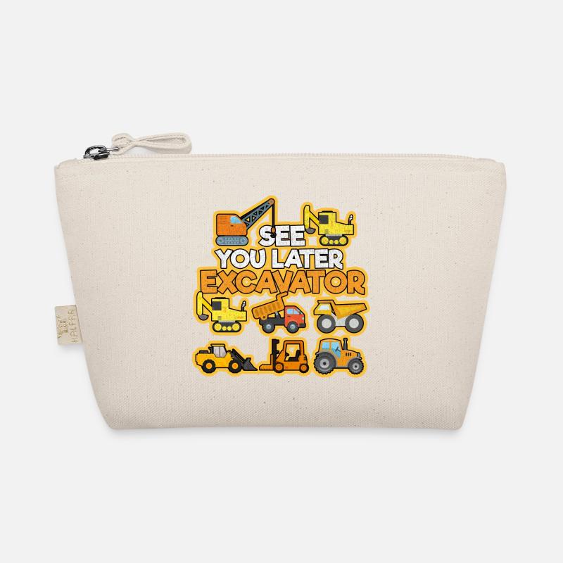 Excavator Construction Site Construction Worker Construction Truck I Gift Organic Pouch
