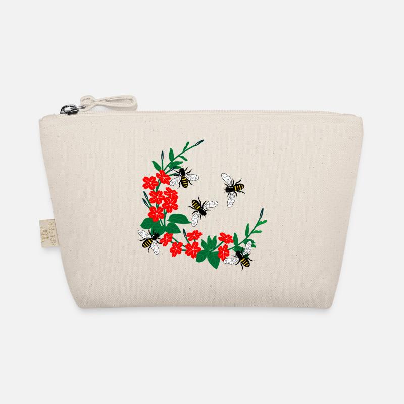 Blumenkranz mit Honigbienen Bio-Täschchen