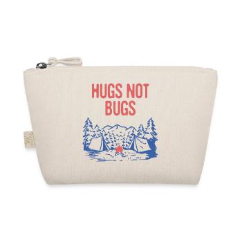 Hugs not Bugs Funny Camping Humor Camper Hiking - Bio-Täschchen - Natur - Vorne