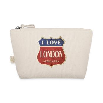 London England UK City I Love Vintage Retro - Organic Pouch - nature - Front