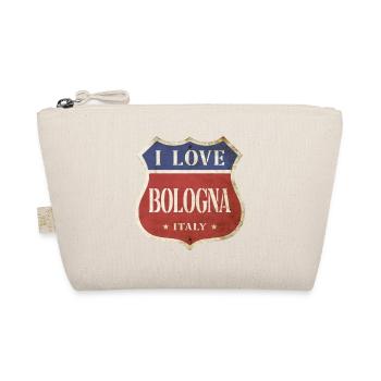 Bologna Italy City I Love Vintage Retro Sign - Organic Pouch - nature - Front