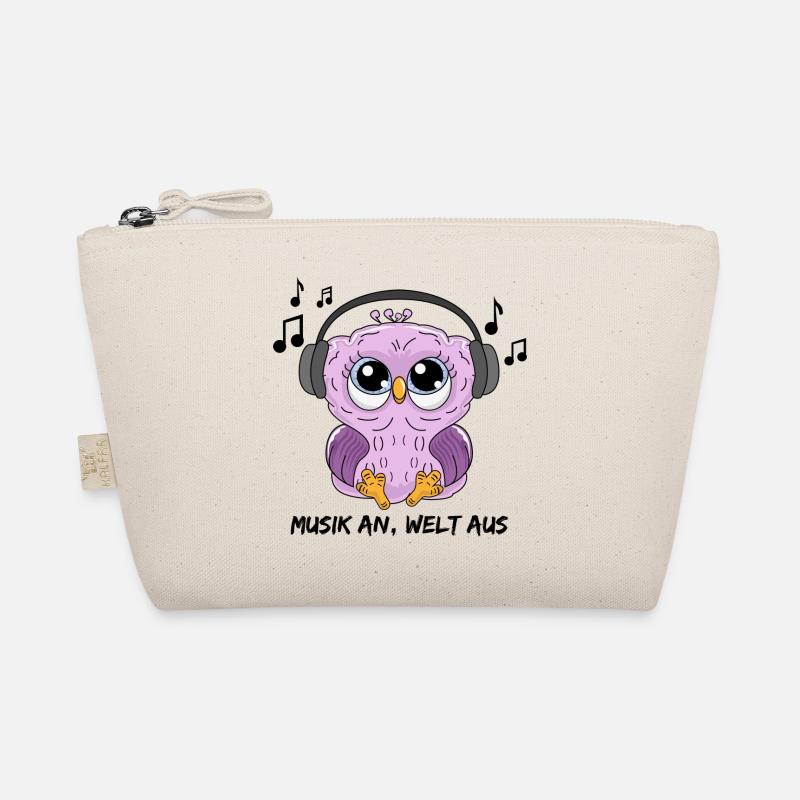 Owl mit Kopfhörern Bio-Täschchen