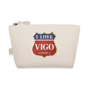 Vigo Spanien Stadt I Love Vintage Retro Schild - Bio-Täschchen - Natur - Vorne