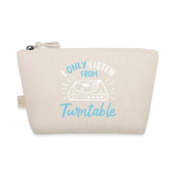 I Only Listen From Turntable - Bio-Täschchen - Natur - Vorne
