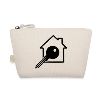 Clé avec clé de maison pour le logo acheté maison - Trousse biologique - nature - Devant