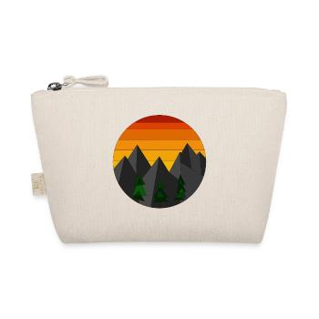 Mountain landscape sunset geometric - Organic Pouch - nature - Front