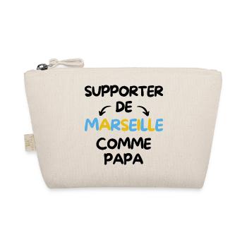 Supporter de Marseille comme papa - Trousse biologique - nature - Devant