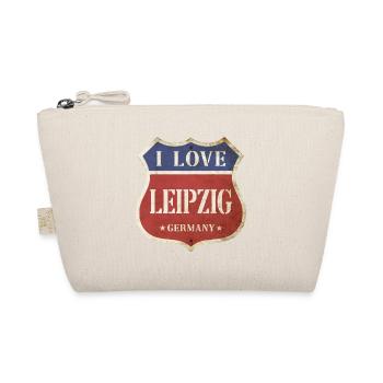 Leipzig Deutschland Stadt I Love Vintage Retro - Bio-Täschchen - Natur - Vorne