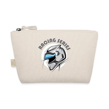 Racing Icon Logo Helmet Icon Illustration Graphic - Organic Pouch - nature - Front