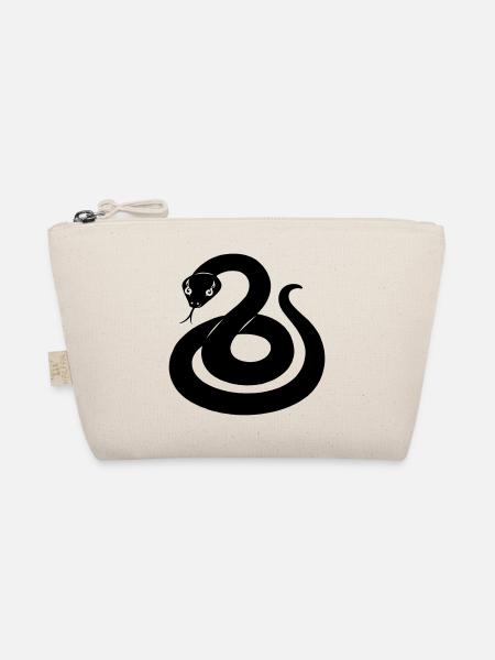 Snake shadow figure from the Chinese zodiac - Organic Pouch - nature - Front