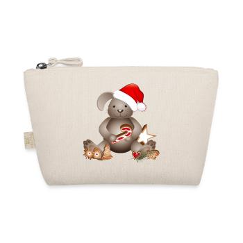 lapin doré pour Noël avec chapeau de Noël - Trousse biologique - nature - Devant