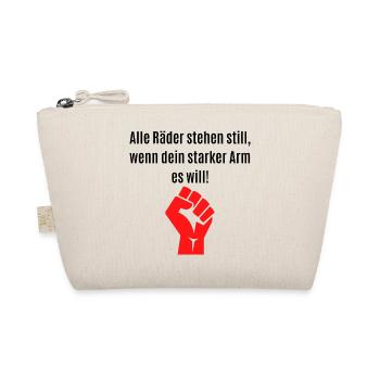 Starke Arm Fäuste-Print - Bio-Täschchen - Natur - Vorne