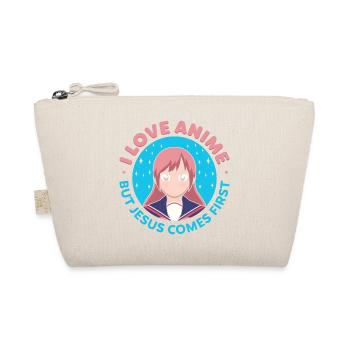 I Love Anime But Jesus Comes First - Bio-Täschchen - Natur - Vorne