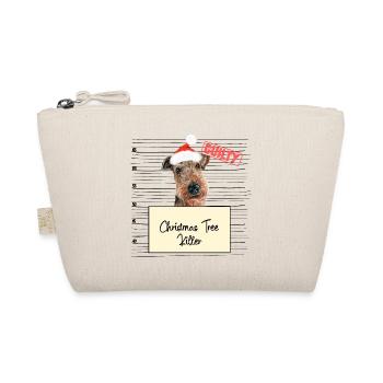 Weihnachtsbaum Umschubser Airedale Terrier - Bio-Täschchen - Natur - Vorne