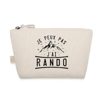 J'Peux Pas J'ai Rando | cadeau citation humour - Trousse biologique - nature - Devant