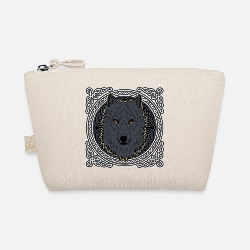Fenris Fenrir Wolf Keltisches Motiv - Bio-Täschchen - Natur
