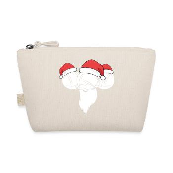 Boule Santa Petanque Outfit für Bouler zum boulen - Bio-Täschchen - Natur - Vorne