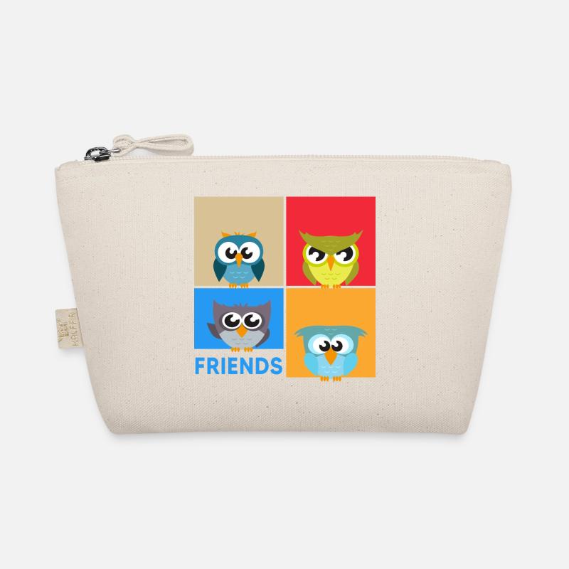 Eule "bunte Eulen" eulenchaos Eulen-Kunst Bio-Täschchen