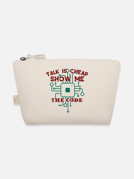 Funny Coder Quote Programming Programmer - Organic Pouch - nature - Front