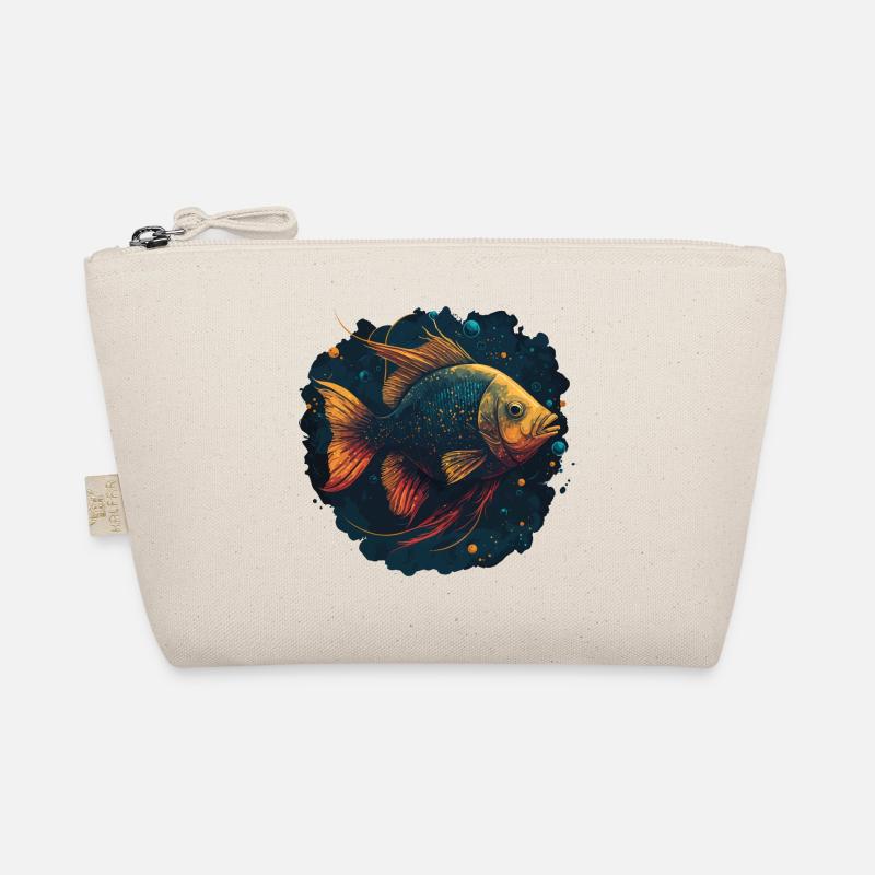 Colored Fish Illustration Organic Pouch