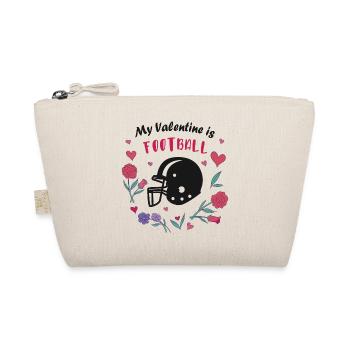 Mein Valentin ist Football - Bio-Täschchen - Natur - Vorne
