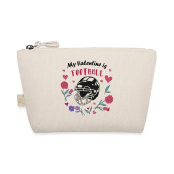 Mein Valentin ist Football - Bio-Täschchen - Natur - Vorne