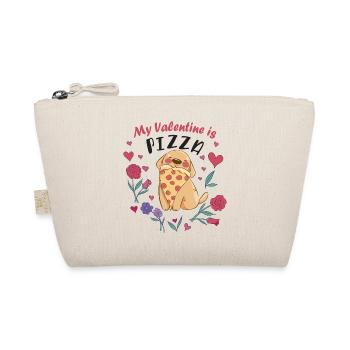 Mein Valentin ist Pizza - Bio-Täschchen - Natur - Vorne