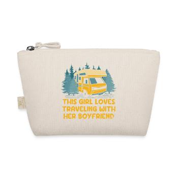 This Girl Loves Traveling With Her Boyfriend - Organic Pouch - nature - Front