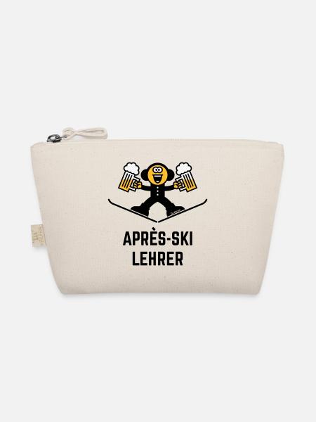 Après-Ski Lehrer (Bier / Karikatur / 3C) - Bio-Täschchen - Natur - Vorne