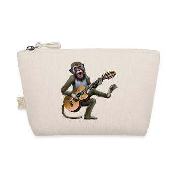 Gitarren-Affe - Bio-Täschchen - Natur - Vorne