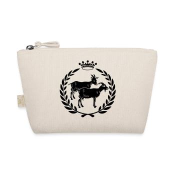 Goat logo laurel wreath - Organic Pouch - nature - Front